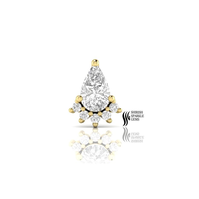 Diamond Nose Stud Minimalist Fine Jewelry Gift