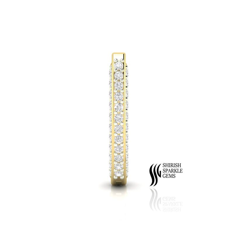Diamond Septum Ring, Double Row Diamond Clicker Hoop, Cartilage Hoop, Diamond Nose Ring, Helix Piercing Jewelry,