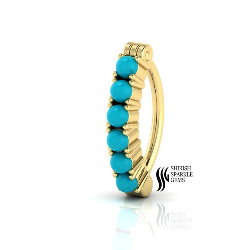 Turquoise Beaded Belly Button Ring â Handmade Gold Navel Jewelry