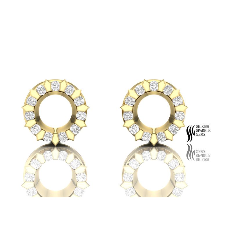 Diamond Tunnel Plug Earrings, Solid Gold Ear Gauge Plug, Diamond Ear Tunnel,