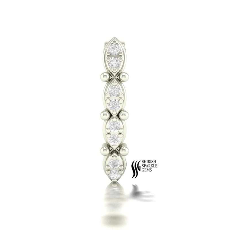 Natural Diamond Solid Gold Belly Ring â Glamorous Navel Piercing