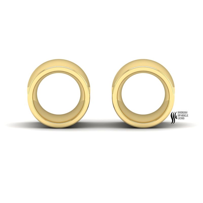 Gold Ear Plugs & Ear Tunnel Gauge | Sapphire & Emerald Gemstone Ear Gauges | Luxury Gold Flesh Tunnel for Stretched Piercing