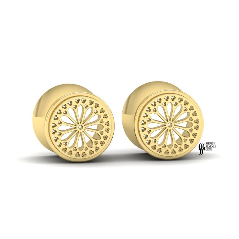 Solid 18K Gold Plug Earrings â Fine Jewelry Ear Gauges for Men & Women