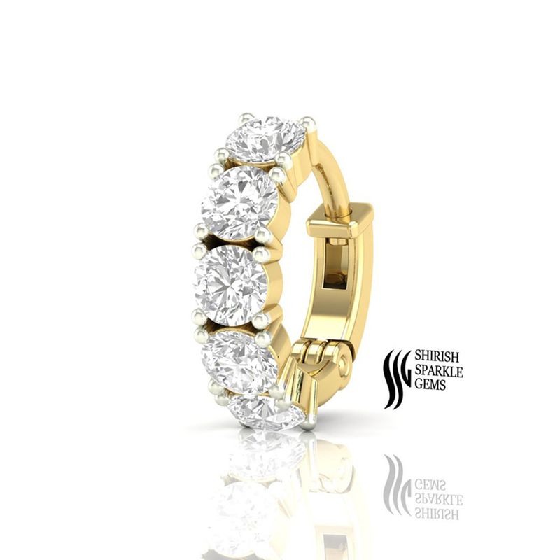 The Aurora Five-Stone Huggie Nose Ring Luxury Jewelry