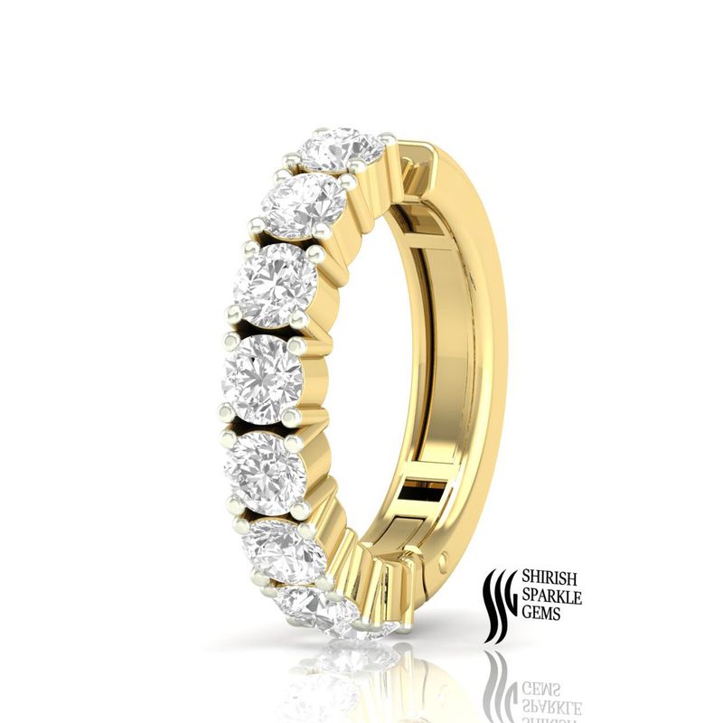A Sculptural Round-Cut Diamond Huggie Nose Ring, Fine Jewelry