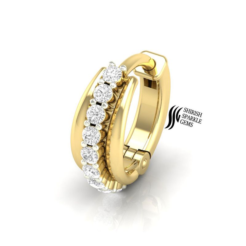 Triple-Row Radiance Illusion Diamond Nose Huggie Ring