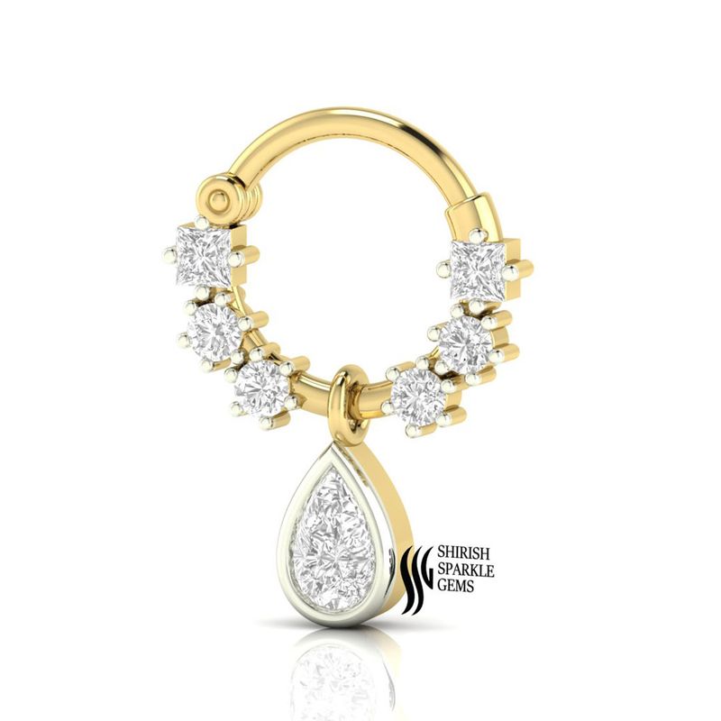 The "Stardust Path" Diamond Cut Hinged Clicker Nose Stud Ring