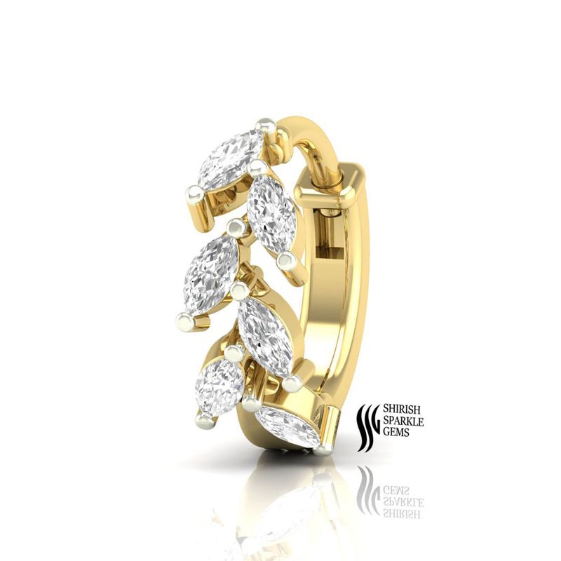 Elegant Marquise Diamond Leaf Cut Luxury Jewelry Nose Ring