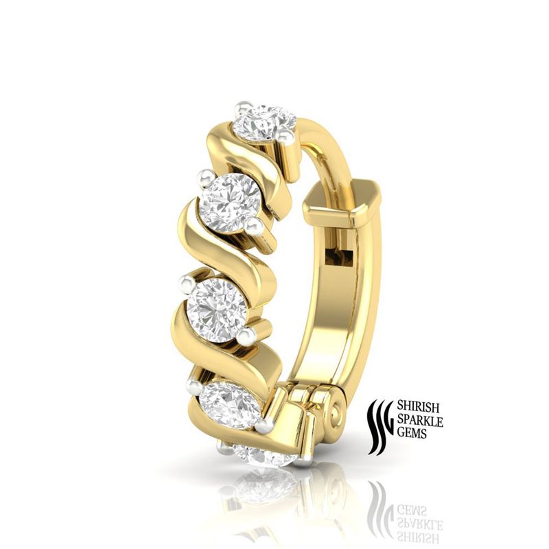 The Elegant Spiral Wrap Diamond Beautifully Reflected Nose Ring