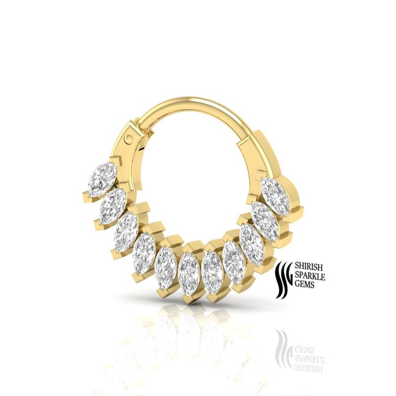 Classic Marquise Cut Lab Diamond Nose Dainty Ring Gift