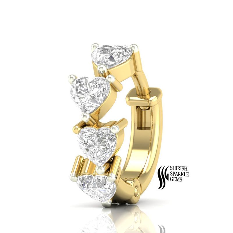 The " Amour " Infinity Heart Cut Diamond 14K Gold Nose Ring