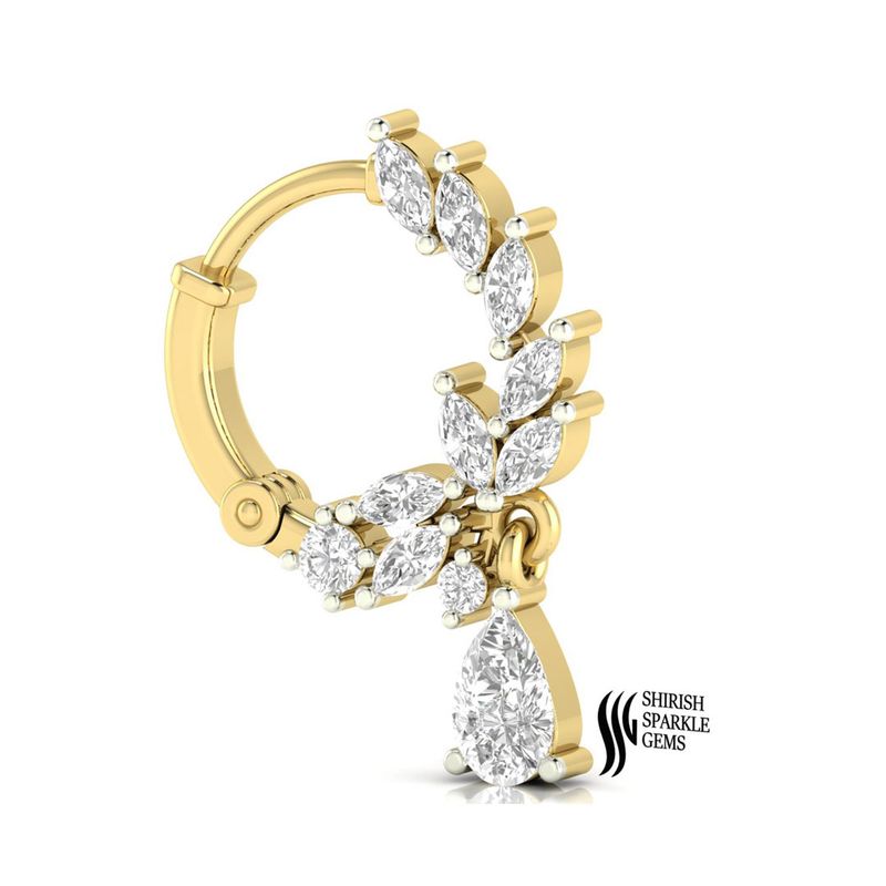 The Willowâs Grace Diamond Marquise & Pear-Drop Nose Ring