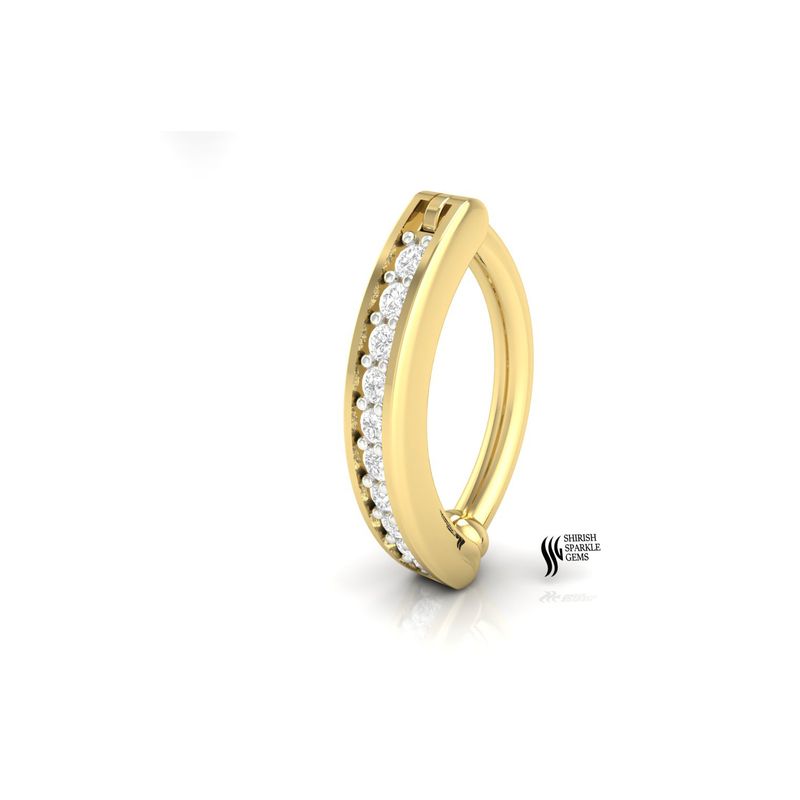 Diamond Hinged Clicker Ring | Natural Diamond Navel Hoop | Luxury Belly Button Ring & Nose Piercing | Versatile Fine Body Jewelry Gift