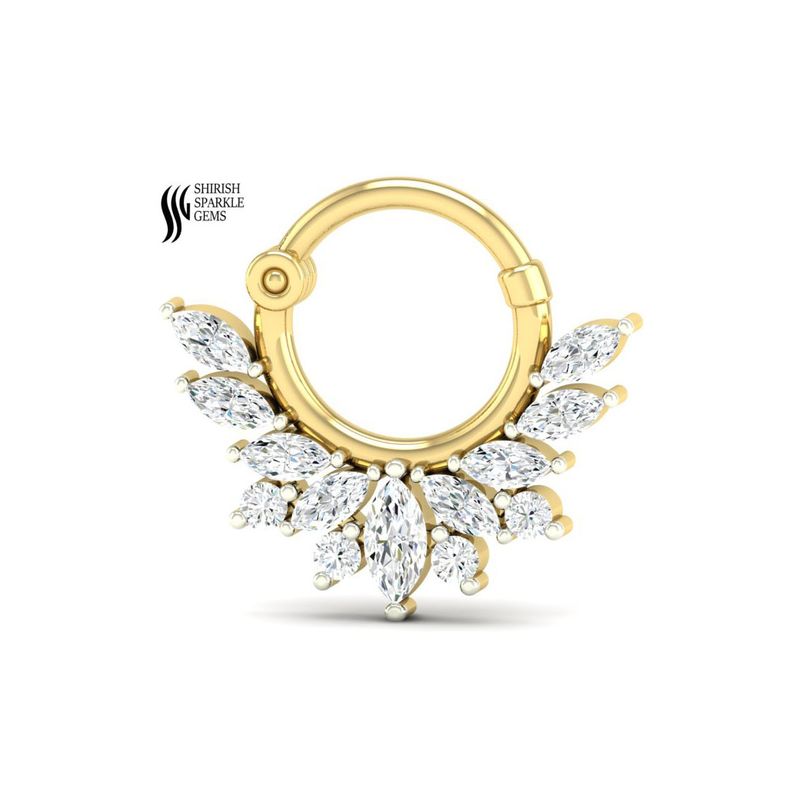 Celestial Diamond Marquise Cluster Septum Nose Ring â Daith Clicker