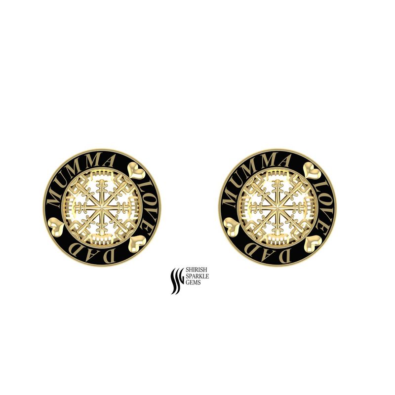 Personalized "Mumma Love Dad" Ear Gauges â¢ Custom Engraved Compass Flesh Tunnels â¢ Luxury Stretched Ear Jewelry â¢ Sentimental Family Gift