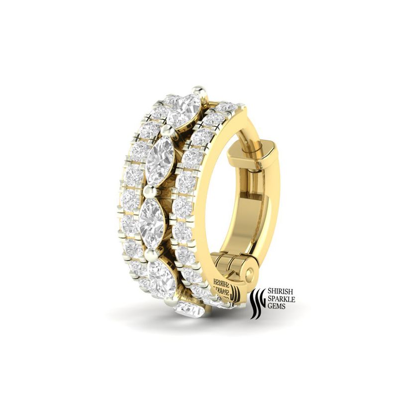 Marquise-Cut Diamonds Stellar Classic Huggie Nose Ring
